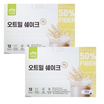 오하루 자연가득 퀘이커 오트밀 쉐이크 12입, 600g, 2박스