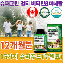 식약처 인정 캐나다 직수입 완제품 우리 가족 멀티 멀디 비타민 앤 미네랄 14450mg 슈퍼 푸드 그린 하루한알 현대일 필수 영양 보충 제 180정 대용량 6개월분 파는곳 추천, 2