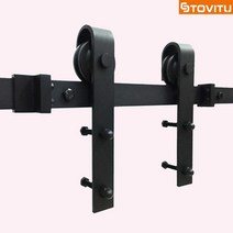스토비투 DIY 슬라이딩도어 레일 미닫이문 행거 도어 철물 셀프 제작, 1.7m 단문