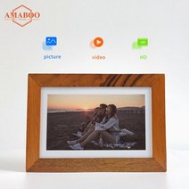 디지털 LCD 스크린간판 상업용 유형 c에 있는 7 인치 IPS 광고 Signage LCD 스크린 스피커 운영하는 건전지, 01 brown_02 미국 플러그