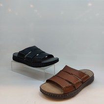 허시파피 발볼이 넓게 제작되어 편하고 쿠션이 좋은 남성 소가죽 논슬립 슬리퍼 MN711 712