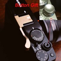 셔터그립 블루투스셀카봉 X100V 썸 레스트 업 그립 핫슈 커버 후지 필름 XT200 XA7 셔터 버튼 선물용, 01 Silver
