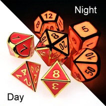 보드 게임 주사위 wetd metal dice polyhedral 7 die set many colors collection dnd bag rpg 게임 액세서리 큐브 파우치 인, 열 다섯