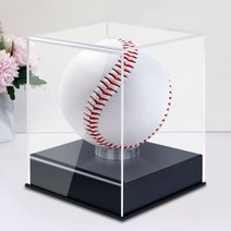 야구공 케이스 아크릴 사각 야구 방진 홀더 브래킷 기념품 보관 박스 진열장