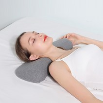 고밀도 메모리폼 경추 베개 거북목 일자목 수면 쿠션 베개 그레이