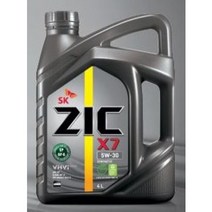 지크 ZIC/X7/100%합성유/연비개선/가솔린/LPG/승용엔진오일/SNPLUS/SP/5W30/5W20/4리터, ZIC X7 FE(5W20)(4리터), 1개