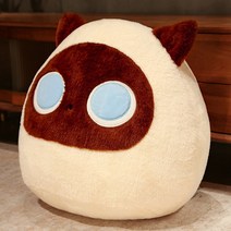 경단인형 귀여운 노란색과 검은색 고양이 만두 베개 소파 쿠션 플러시 장난감 인형 용 헝겊 인형, A.10cm 펜던트, D.오프 화이트
