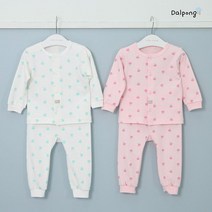 달퐁 하이튤립내의 사계절 유아 아기 내의 실내복