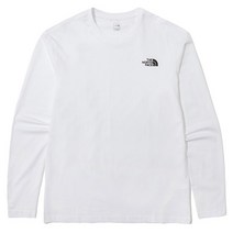 [노스페이스] 코튼 베이직 긴팔 라운드티 NT7TN01B_WHT