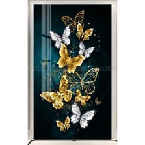 황금나비 큐빅 비즈공예 세트 십자수 비즈 보석십자수 키트 집에서 할만한거, 개, 70 x 100cm