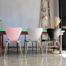 인블루가구 원목세븐체어 디자인체어 인테리어의자 목재의자 카페의자 인테리어체어 골드다리체어, 월넛, 골드다리