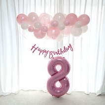 [3시전당일발송]DIY 구름 풍선가랜드세트 /생일파티 홈파티 돌잔치준비 셀프촬영 베이비샤워 백일, 핑크