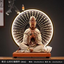 부처님 빛 Led 향 버너 역류 교회 홀더 연꽃 세라믹 Imcenso Cascata 인테리어 장식, Style1