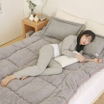 J리빙 포시즌 양면 토퍼 S 이불 극세사 겨울 세트 구스 커버 침구 차렵 매트리드