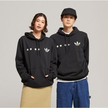 [국내 매장판] 아디다스오리지널스 [남녀공용] 리클레임 로고 후디 HK2761 아디다스오리지널 남성 여성 데일리 오버핏 후드 트레포일 유니섹스 커플 후드티 블랙 301754