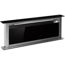 Klarstein 다운드래프트 쿠커 주방 후드 저소음 싱크대 환풍기, 실버 블랙 90cm
