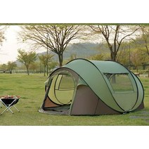 원터치쉘터 그늘막 라온팝 돔 대형 쉘터 idoogen fast camp caming tent pop up mega family tent 4-5 명, 1-초록