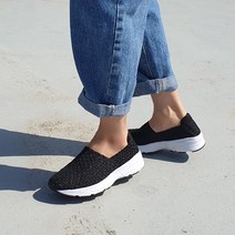 룩펠 웰티스 가벼운 여성 우븐슈즈 3color 밴딩 아쿠아슈즈 여자 슬립온 운동화