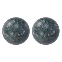 2Pcs 마사지 보정 공 중국 건강 운동 스트레스 옥 관리 자오선 손 두뇌 릴렉스, 옥 공