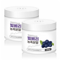 빌베리 가루 야생빌베리 농축분말 오스트리아산 식물성 안토시안 야생 블루베리 안토시안닌 250g 2병