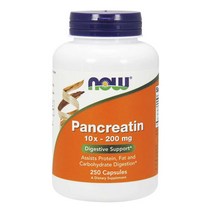 나우푸드 Now Foods 판크레아틴 10X - 200mg 캡슐 250정, 250 개