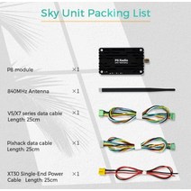 픽스호크 쿼드콥터 드론 60KM CUAV P8 무선 텔레 메 트리 840-845Mhz FPV 디지털 전송 스테이션 용 시스템 Pixhawk RC 무인 항공기 부품, [01] Sky Unit