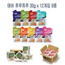테비토퍼 쮸루쮸루 고양이파우치 생선 30g, 타우린, 36개