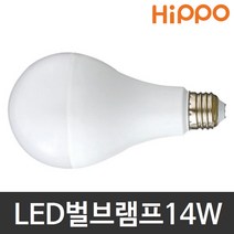 히포 LED조명 LED전구 LED벌브램프 14W, 전구색[주황색]