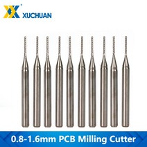 밀링공구 10pcs pcb 밀링 커터 세트 0.8-1.3.175mm 옥수수 조각 커터, 10 개 3.175mm