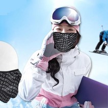 스키 보드 방한 기모 마스크 골프 등산 얼굴 라이더, 겨울멀티마스크(전사)- 레드