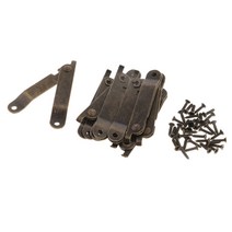 10 PC 접이식 지원 경첩 가구 장식 상자 뚜껑, 철, 청동