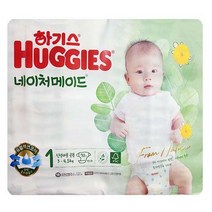 하기스 NEW 네이처메이드 밴드형 기저귀 남여공용 신생아용 1단계 70매 대용량, 신생아