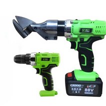 공업용 전동가위 커팅기 함석 철판절단 원단재봉 무선, 26V 3000mAh (배터리 1개)