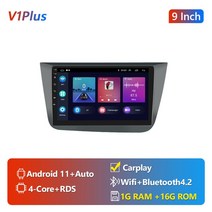 호환 Oiliehu 2 딘 자동차 라디오 안드로이드 autoradio 4g 와이파이 dsp gps 네비게이션 멀티미디어 비디오 플레이어 좌석 altea 2004-2016, 4코어 1 16g 카플레이