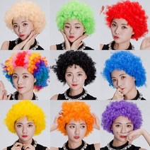 삐에로 가발 소형 광대 뽀글이 파마 아줌마 머리