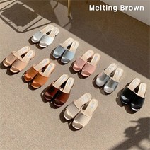 로즈블로썸 멜팅브라운 여성 캐주얼 토오픈 뮬 슬리퍼 3cm (8248803)