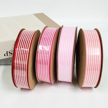 리본벨리 골직 스트라이프 리본 15 25 40mm 16yd 선물포장 리본공예DIY, 카키