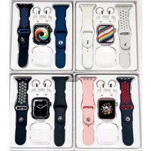 무선 T55 Pro Max 스마트 워치 1.71 인치 Smartwatch 이어폰 패션 2 in 1 Series 7 With Watch Band, [03] pink
