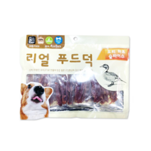 강아지 순삭 대용량 훈련용 치석제거 간식, 리얼푸드덕 실중량 300g, 오리하프슬라이스
