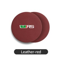 자동차 코스터 물컵 병 홀더 미끄럼 방지 패드 매트 스코다 VRS 옥타비아 카미큐 코디큐 Karoq RS 수퍼브, 03 Leather Red 2pcs