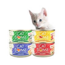 CATSOME 캣썸 고양이캔 80G 24개입(1BOX), 참치+게맛살