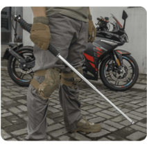 휴대용 삼단봉 경창 안전 자기 신체 보호 장비 스틱, 75cm 티타늄 블랙, 1개