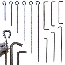 국산 쇠말뚝 철근팩 텐트 고정핀 타프 텐트팩 주문생산, B-6 말뚝 13X1000, 1개