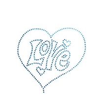 아트박스/이쁨 의류리폼 핫픽스 모티브 heart-010, Light purple