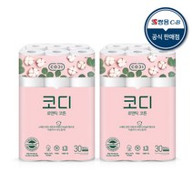 [KT알파쇼핑]코디 로맨틱 코튼 27m 30롤 2팩