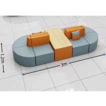 병원대기실소파 도서관쇼파 사무용 심플인테리어디자인 대형소파 호텔 10인용, 조합 11