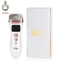 고주파마사지기 진동클렌저 마사지기 얼굴 피부 새로운 미니 기계 초음파 기계 미세 전류, 영국 플러그 흰색
