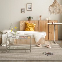 [천삼백케이] [미드블루] 벨기에 수입카페트 사이잘룩러그 거실러그(베이지150x200cm)