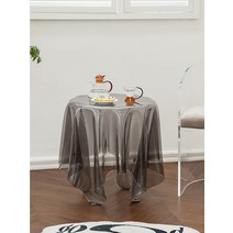 미니밥상 돌상 백일상소품 특이한상 생일상차림 럭셔리 투명 아크릴 라운드 커피 테이블 엔틱, black medium