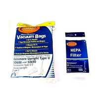 EnviroCare Kenmore Uprights 50688 및 50690 파나소닉 타입 U 2 업라이트 9 백 1 EF HEPA 필터 1개에 맞게 설계된 교체용 진공